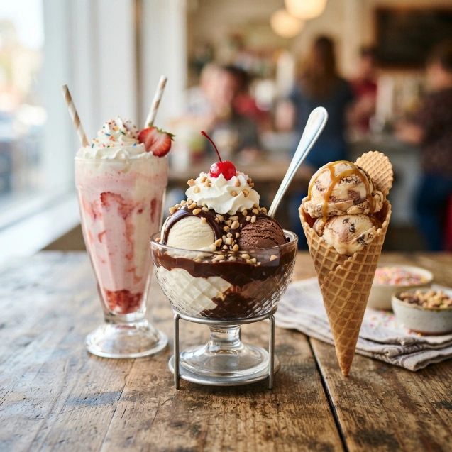 Ice cream & sundaes